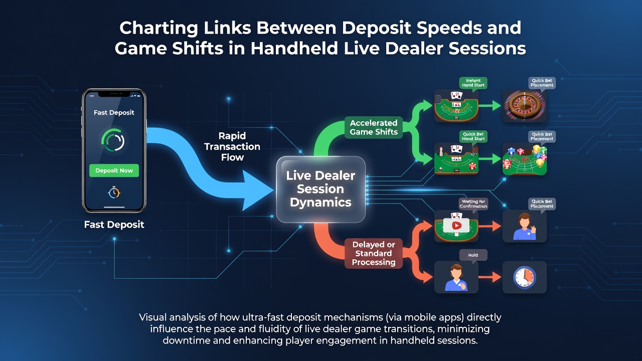 Darstellung von Einzahlungsvorgängen und Spielwechseln auf mobilen Geräten in Live-Dealer-Umgebungen