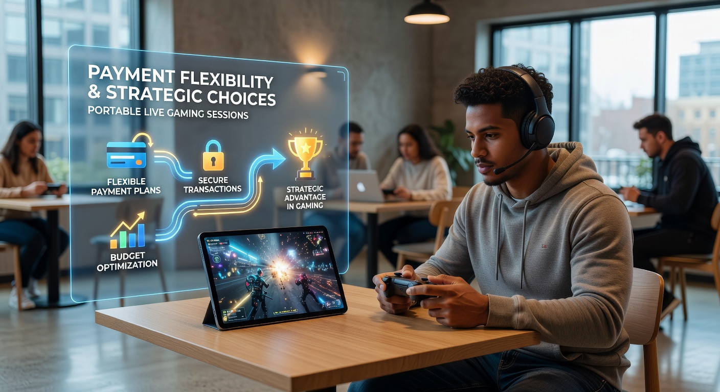 Mobile Live-Gaming-Session mit flexiblen Zahlungsoptionen auf einem Smartphone-Display